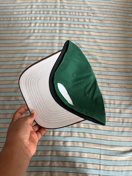 Casquette Snapback Vert et Marron