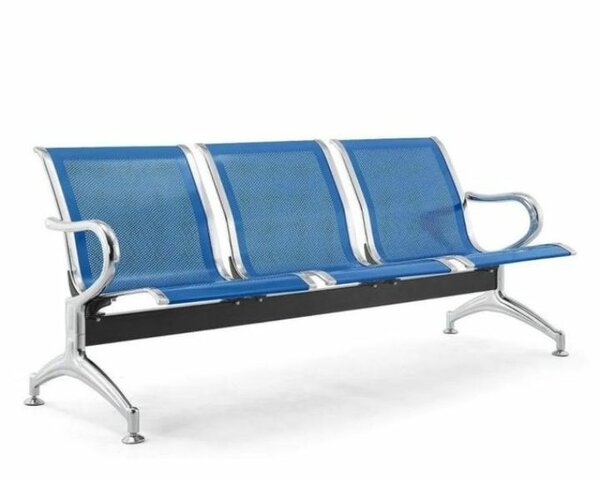 3 Seater Waiting Chair - Blue