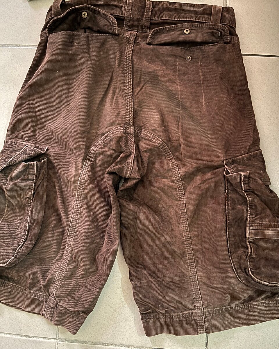 Shorts cargo en coton marron
