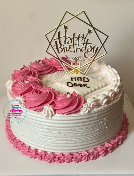 Single layer birthday cake