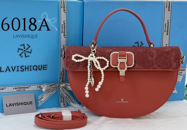 Sac à main rouge en cuir LAVISHIQUE