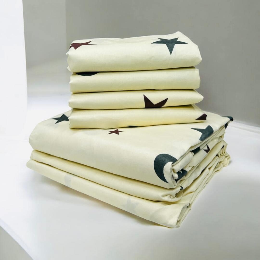 set includes 2 bedsheets and 4 pillowcases