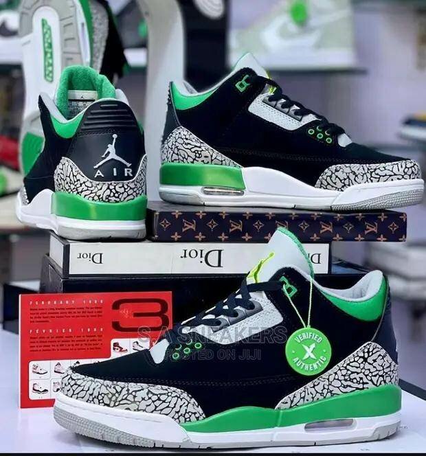 New Nike Air Jordan  III retro Pine Green/Black
