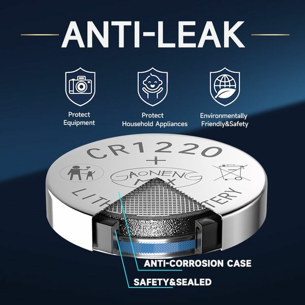 Pile CR1220 3V Longue Durée