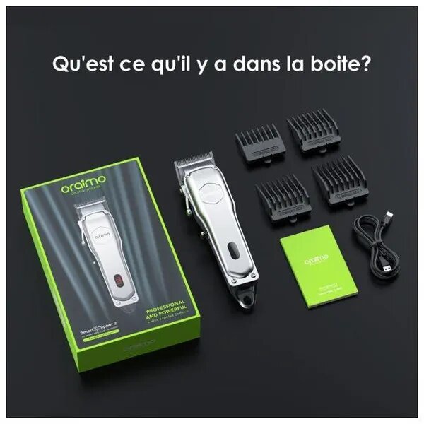 oraimo SmartClipper2 Tondeuse à cheveux professionnelle
