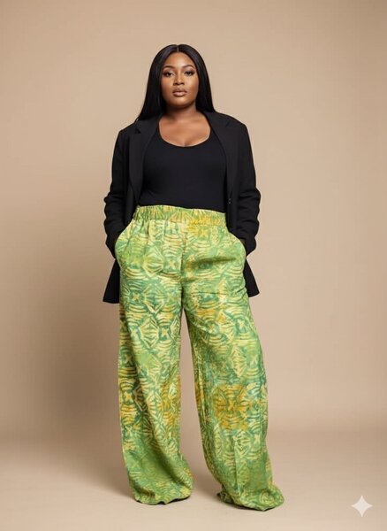 Pantalons larges imprimés élégants