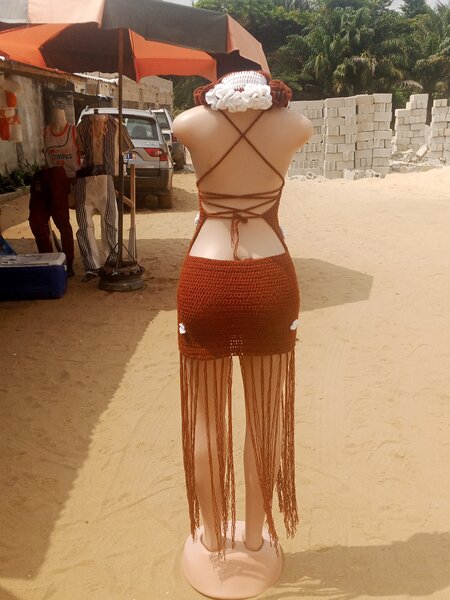 Robe crochet dos nu boho