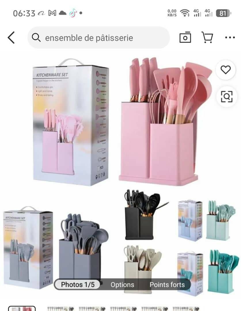 Set d'ustensiles de cuisine