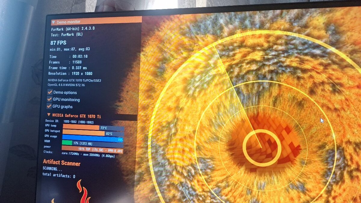 1070Ti, хорошее состояние, не майнилась