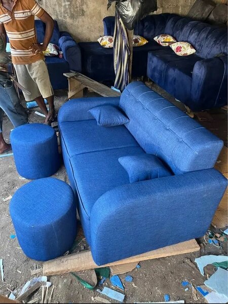 Canapé convertible bleu moderne