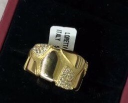 Кольцо золотое широкое