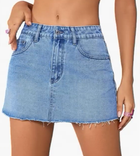 Mini skirts, denim
