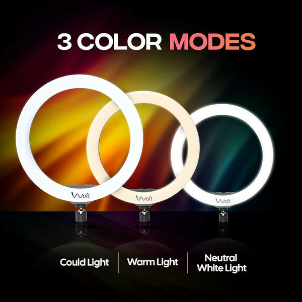 Lampe anneau LED avec trépied