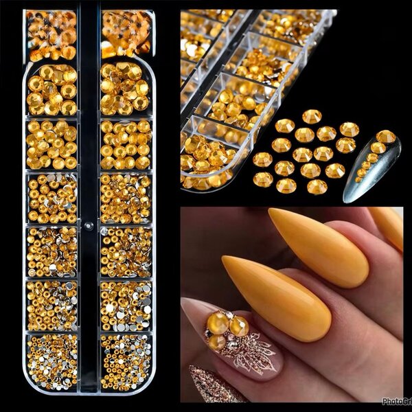 Strass dorés Nail Art
