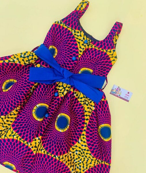 Robe colorée en coton pour filles