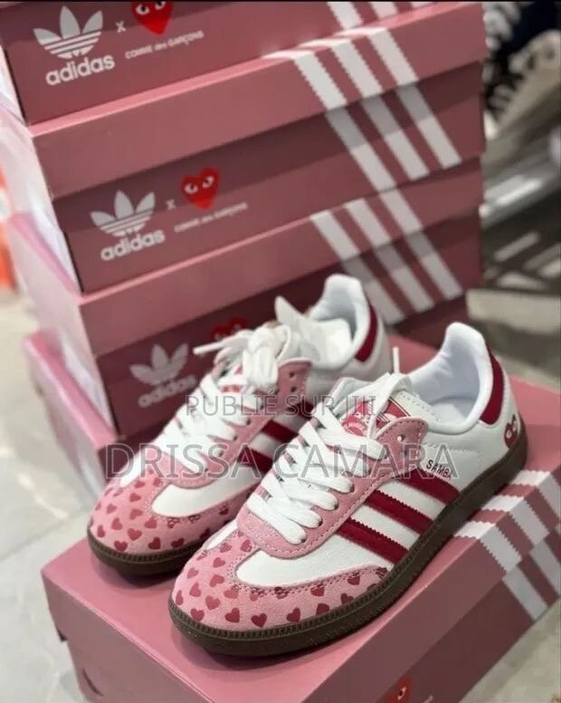 Baskets Adidas Samba Cœurs Roses