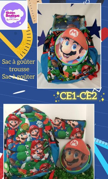 Sac à gouter Mario CE1-CE2