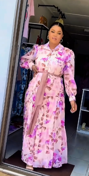 Women's long dress with print