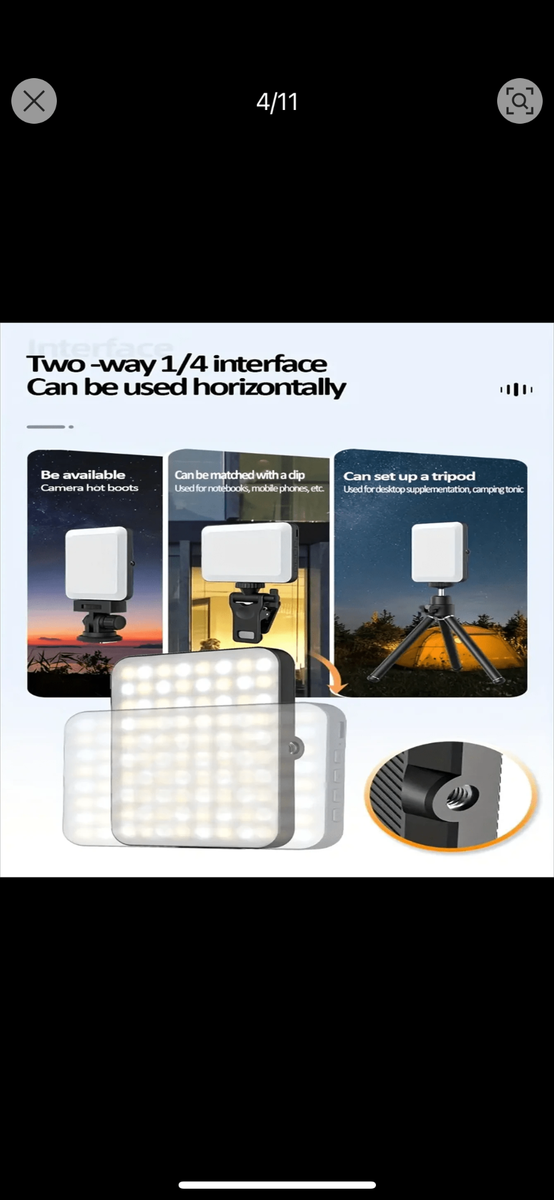 Carré de lumière pour selfie