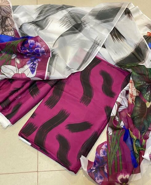 Printed lawn suit