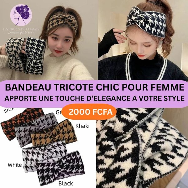 Bandeau Tricot Femme Élégant