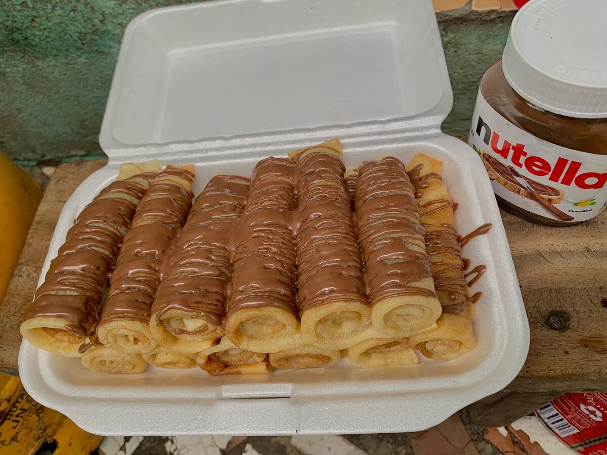 Crêpes roulées au Nutella