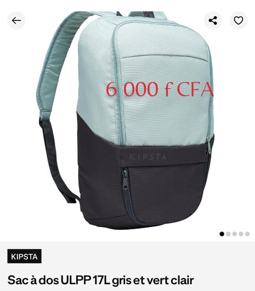 Sac à dos KIPSTA 17L pratique