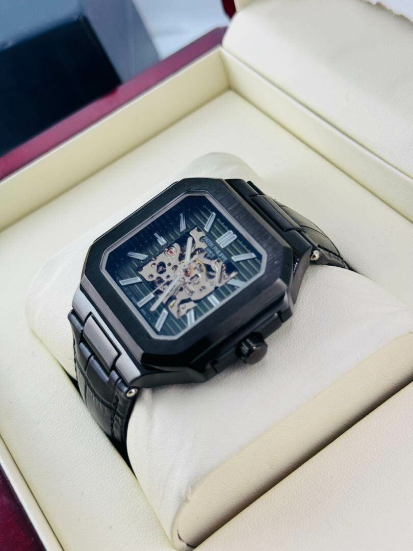 Montre Homme Squelette Carrée