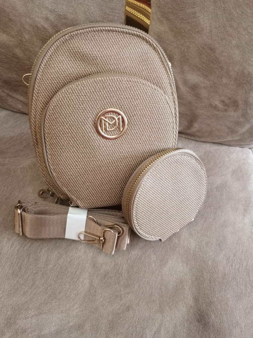 Sac à bandoulière pour femme en cuir beige