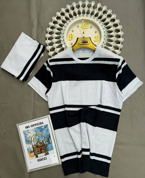 T-shirt rayé unisexe