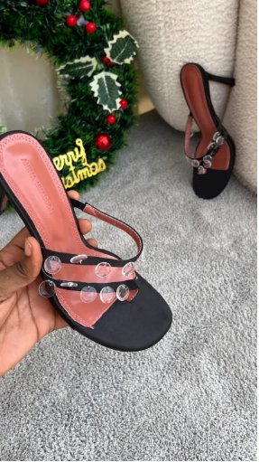 Ella Black midlength Mules