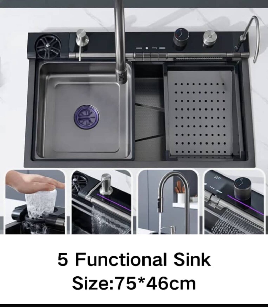 Évier multifonctionnel 75x46cm