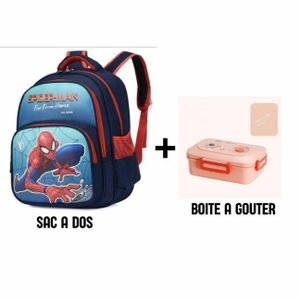 Sac &agrave; Dos Spiderman Avec Boite &agrave; Gouter CE - CM