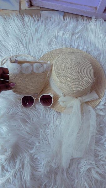 Ensemble chapeau été coloré