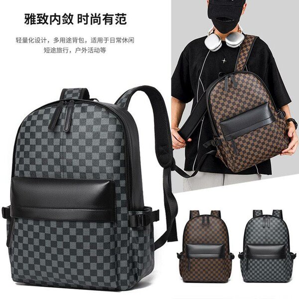 Quality leather travel laptop bag school backpack