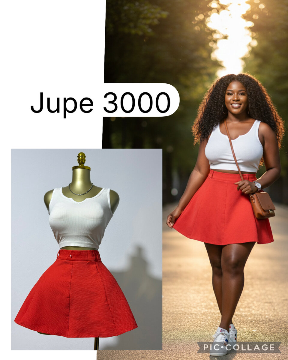 Jupe rouge élégante femme