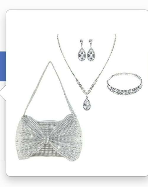 Sac à main soirée avec accessoires