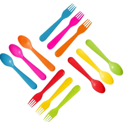Plastic Toddler Utensils Set of 12 Kids Utensils Forks and Spoons - BPA FREE/Dishwasher Safe Toddlers Silverware Set Brightly Colored Children's Safe Flatware Cutlery Set