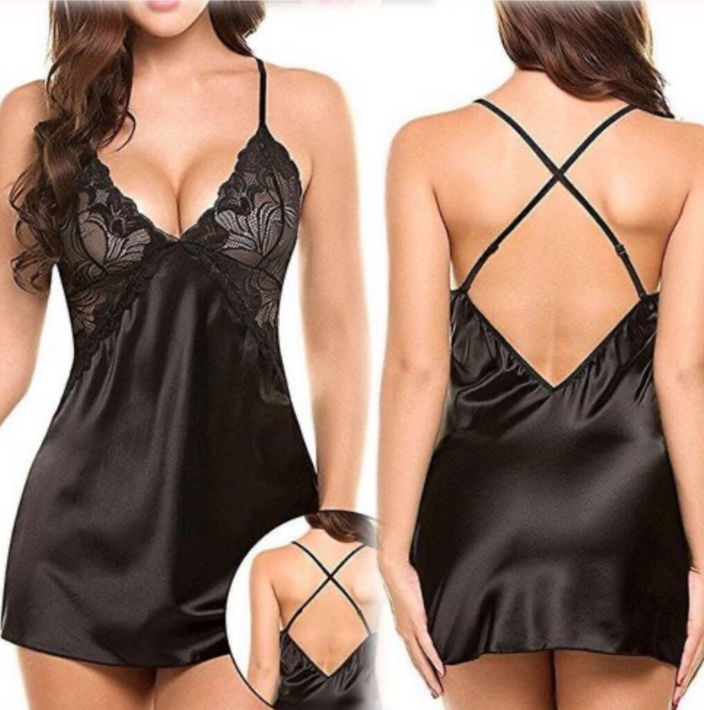 Nuisette Satinée Dos Croisé