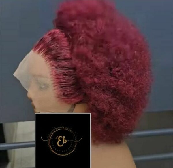 Perruque Afro Bouclée Rouge