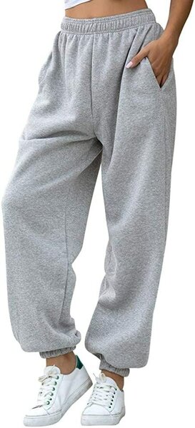Pantalon de jogging gris femme