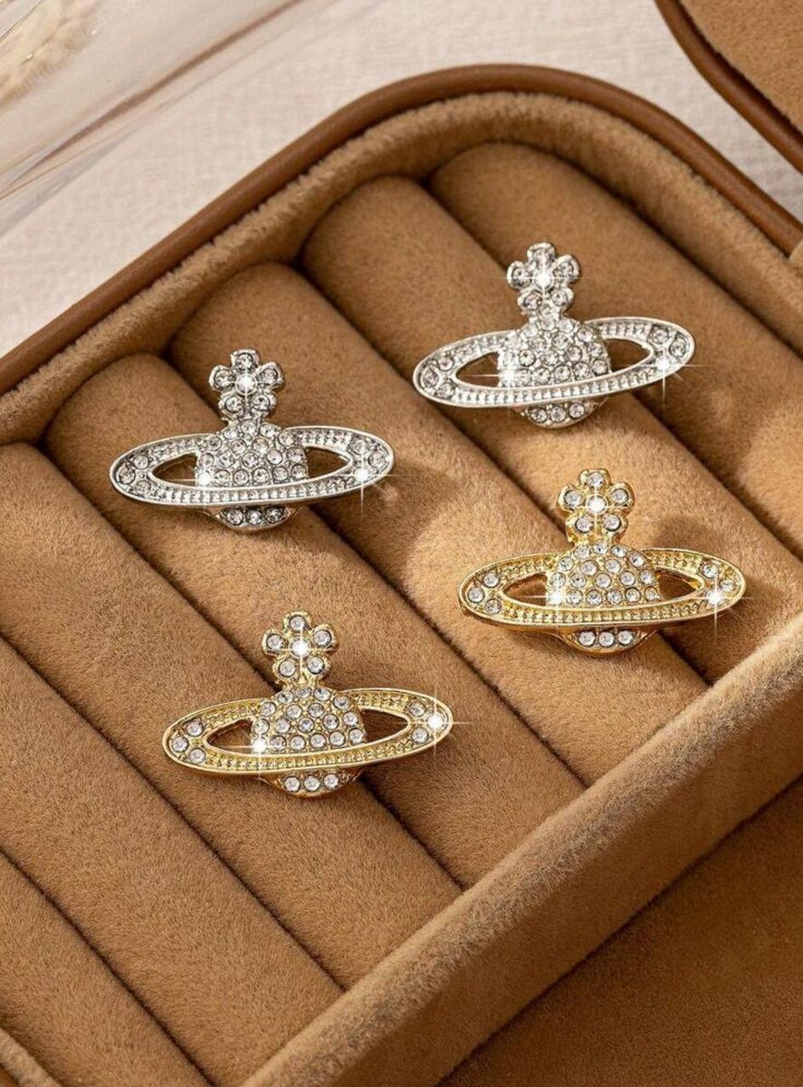 Boucle d oreille argent et or