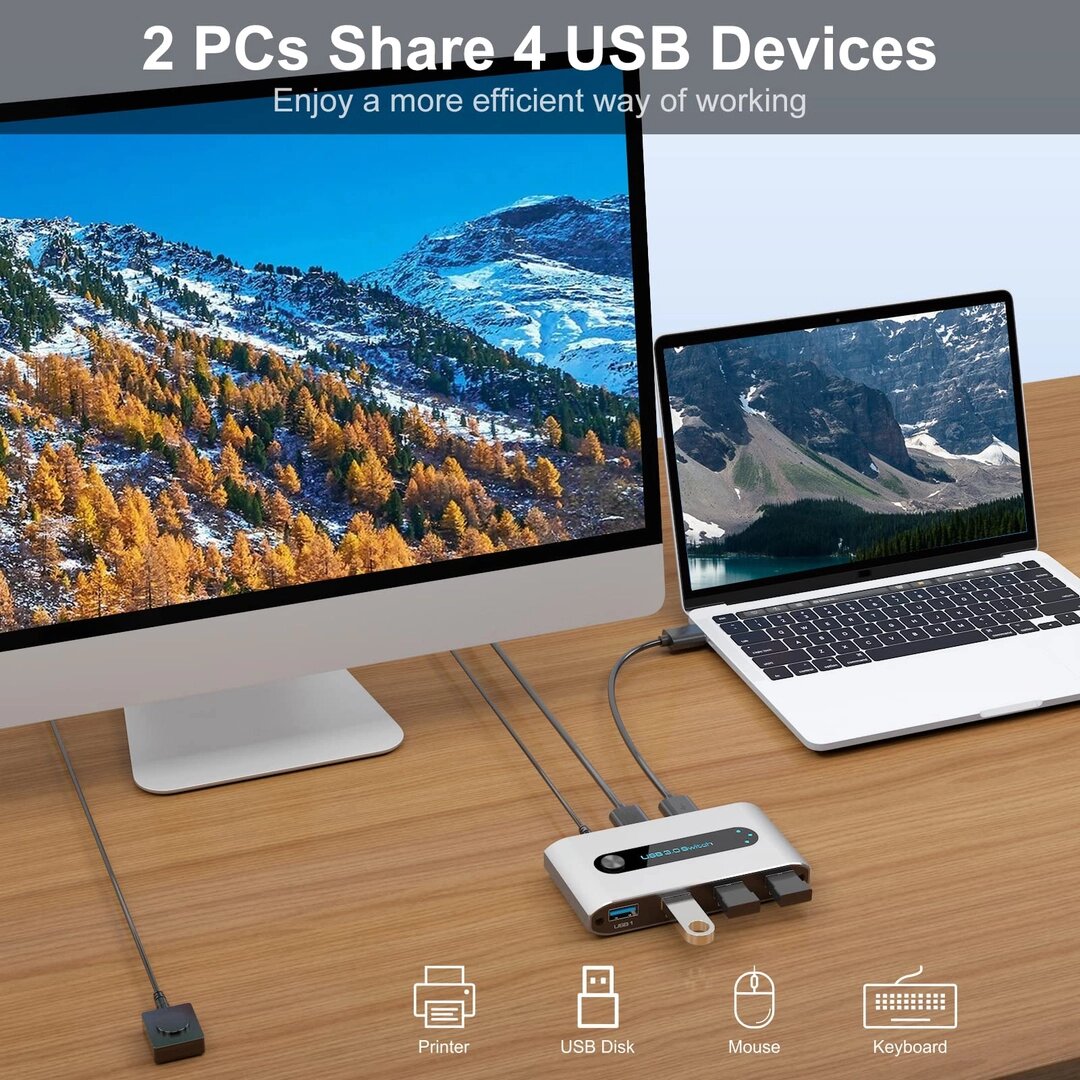 Commutateur USB 3.0 partage 4