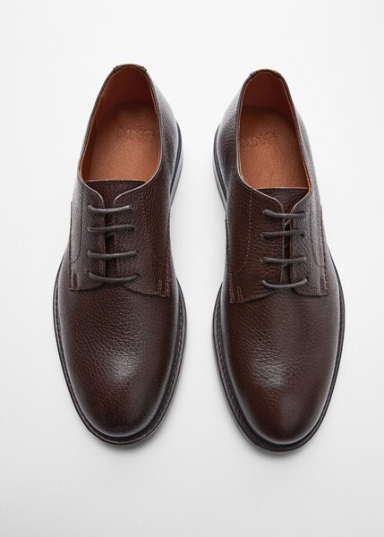 MANGO MNG LEATHER BLUCHER SHOES
