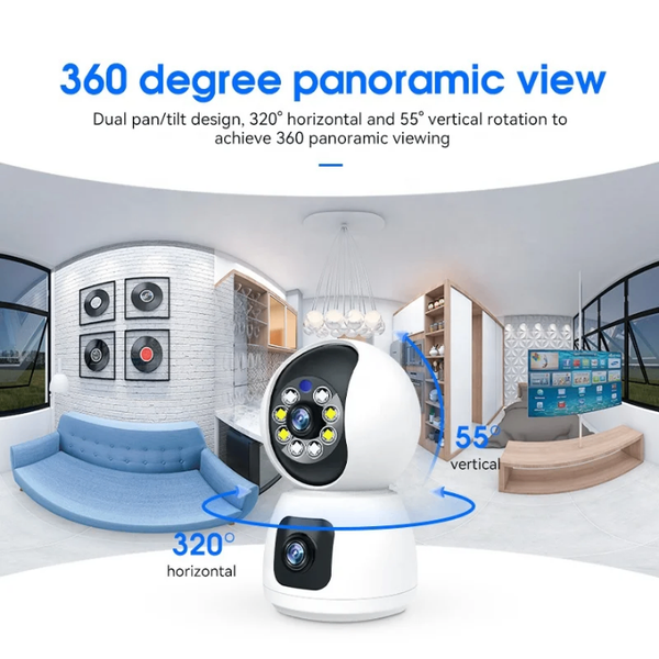 Caméra de Sécurité 360° Dual