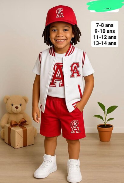 Ensemble sport enfant rouge