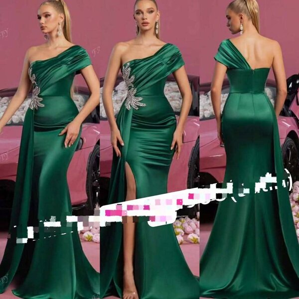 Robe de soirée verte élégante