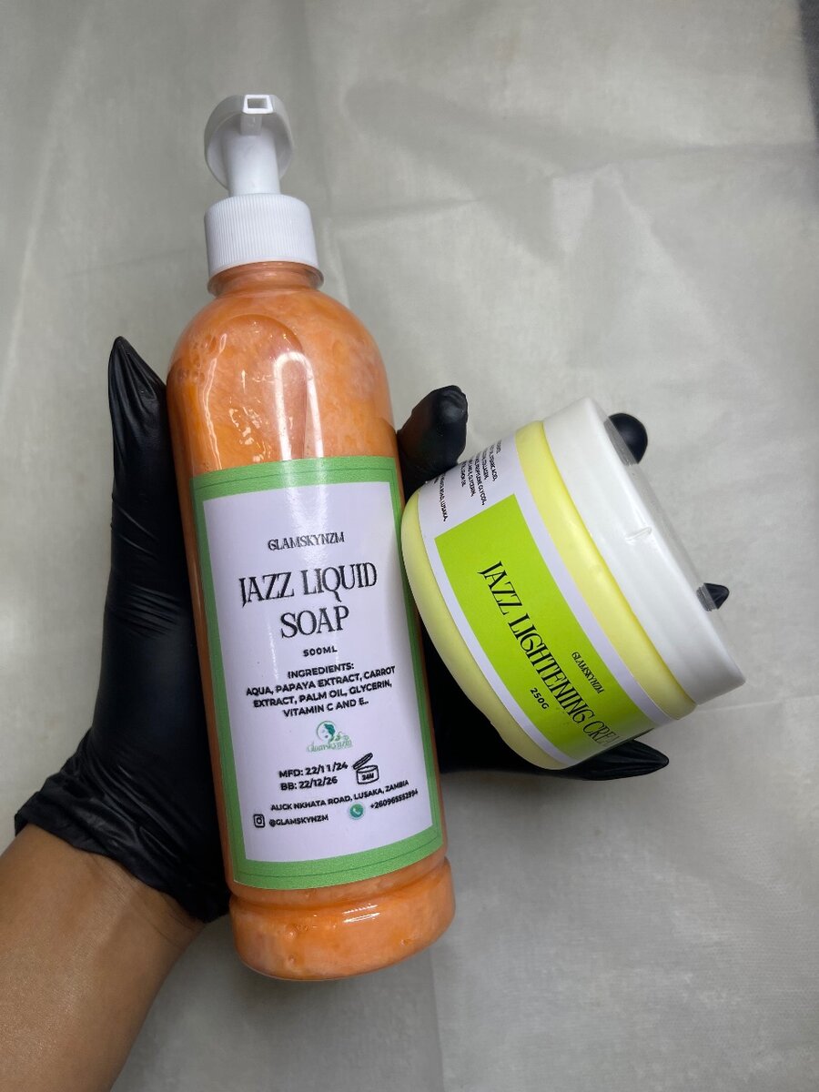 Body lotion and Jazz Liquid Soap