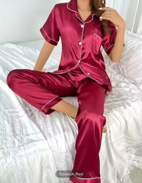 Pyjama satin femme luxe