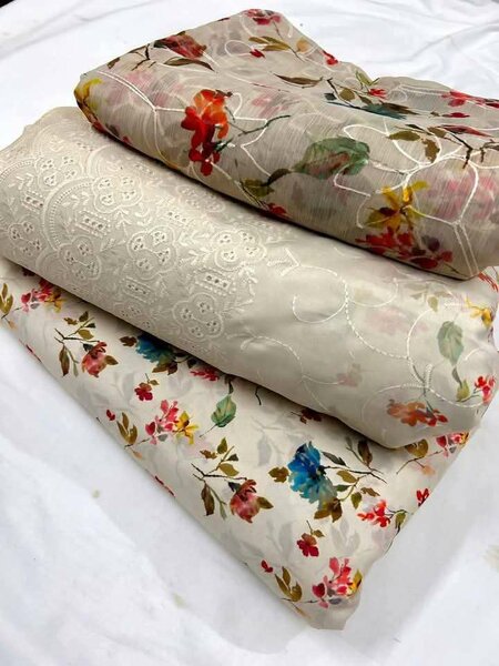 Printed lawn suit